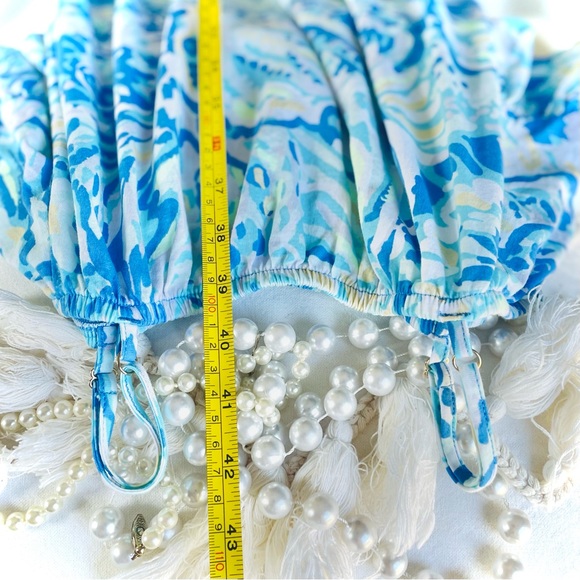 LILLY PULITZER | L / 8 - 10 | Girls Clary Maxi Dress In Bennett Blue Salty Seas - Picture 6 of 10